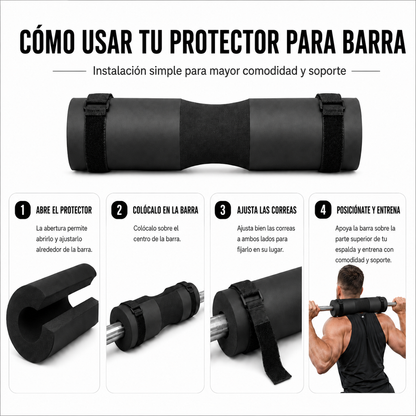 Almohadilla antideslizante para sentadillas con barra
