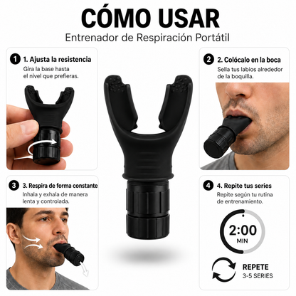 Entrenador de respiración ajustable