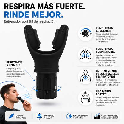 Entrenador de respiración ajustable